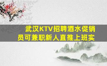 武汉KTV招聘酒水促销员可兼职新人直推上班实